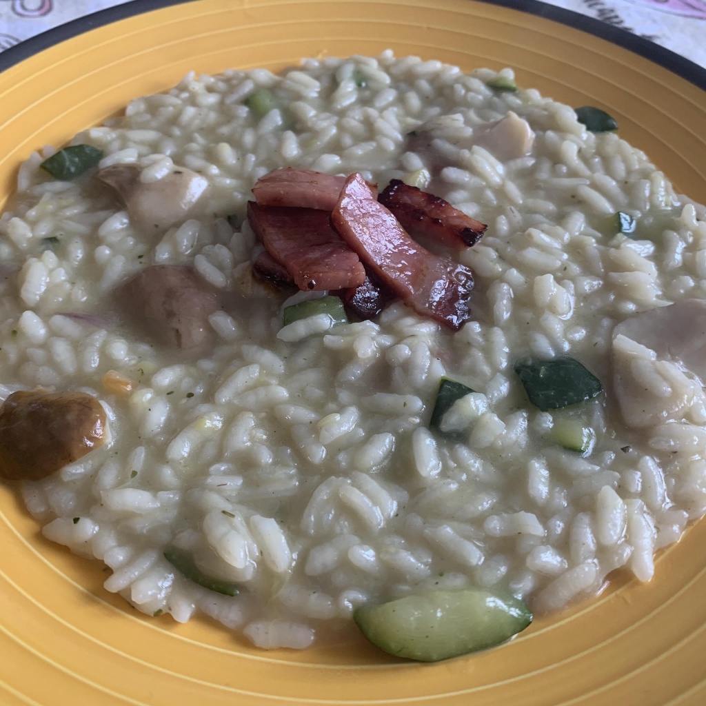 Risotto zucchine, funghi e speck BioNutriForm