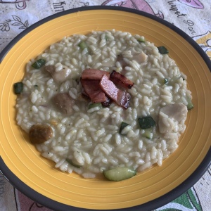 Risotto zucchine, funghi e speck BioNutriForm 1